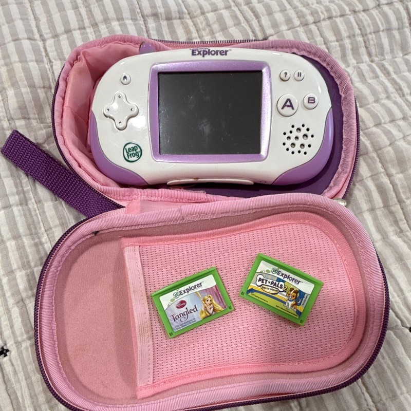 LeapFrog Leapster Explorer Handheld Learning System w/ Case & 2 Games, Tangled