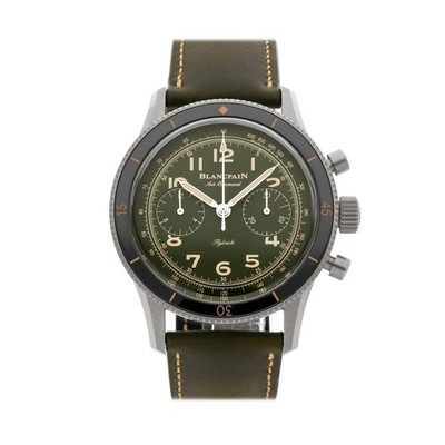 Blancpain Air Command Flyback Chrono Titanium Auto 42mm Green AC02-12B53-63B