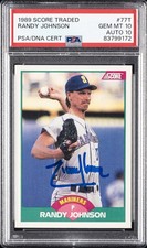 1989 SCORE TRADED #77T RANDY JOHNSON PSA 10 AUTO 10