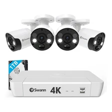 Swann Pro 4-Camera 4K UHD NVR Security Camera System w 1TB SWNVK-88680W4FB-US