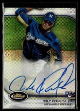 2012 FINEST XFRACTOR /299 ROOKIE AUTO WILY PERALTA BREWERS