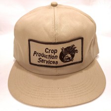Vintage K Products USA MADE Crop Production Services Farm Trucker Hat Snapback