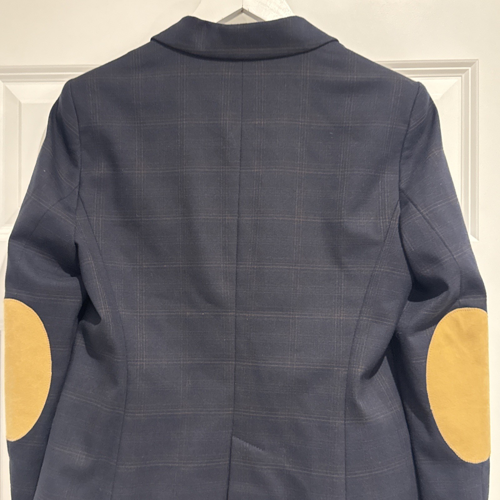 Zara Basic Women’s Navy Checked Blazer Jacket Siz… - image 5