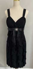 Dressbarn Collection Size 10 Black Sleeveless Cocktail Dress Built In Bra