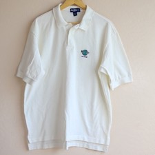Vintage Hard Rock Cafe Las Vegas Classic Polo Shirt XL White 90s Made in USA