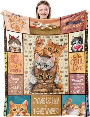 Cat Lover Gifts for Women/Girl, Cat Gifts for Cat Lovers Blanket 60  X50  , Cat