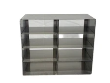 Lab 8-Place 2x4 Array Horizontal Freezer Rack w/ Side Handles Fits 5x5x2” Boxes