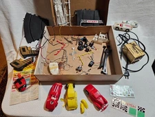 Vintage 1965 ELDON CRASH CAR "Figure 8" ROAD RACE SET (RARE!!) + Extra Cars etc.