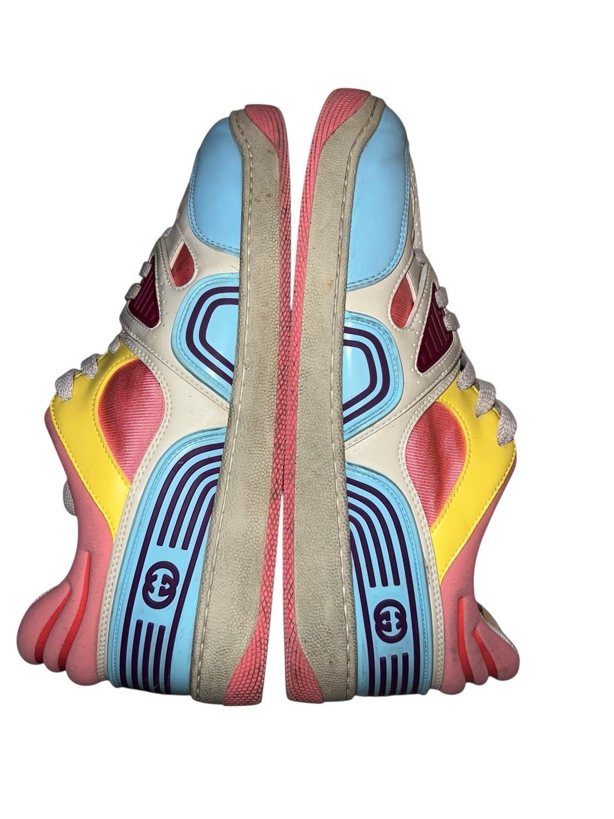 Gucci Basket Aged Fabric Athleisure Shoes Women's Pink Size EU38 thumbnail 6