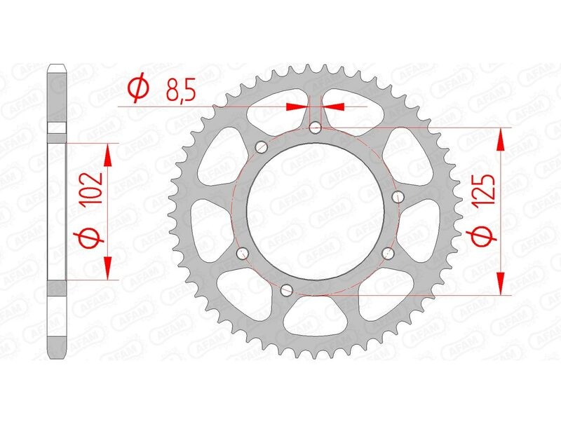 Pignon AFAM 41100 acier 420 anti-friction pour transmission stable