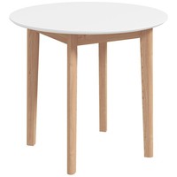 Esstisch, Runder KüChentisch FüR 2 Personen, Esszimmertisch Ø75 X 76 Cm, Weiß