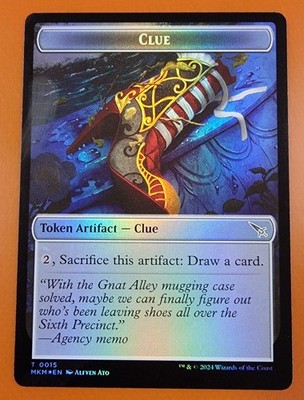 1x Clue (0015) | FOIL TOKEN | Murders at Karlov Manor | MTG Magic Cards |  eBay