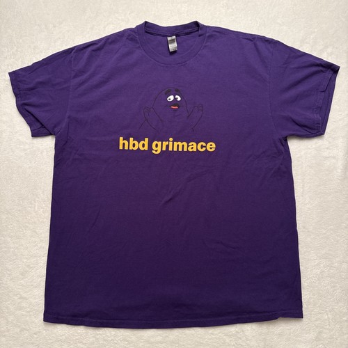 McDonald's Happy Birthday Grimace Crew Unisex Shirt Purple XL