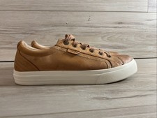 TAOS Plim Soul Lux Leather Sneakers Tan Brown Caramel Women's size 8 W