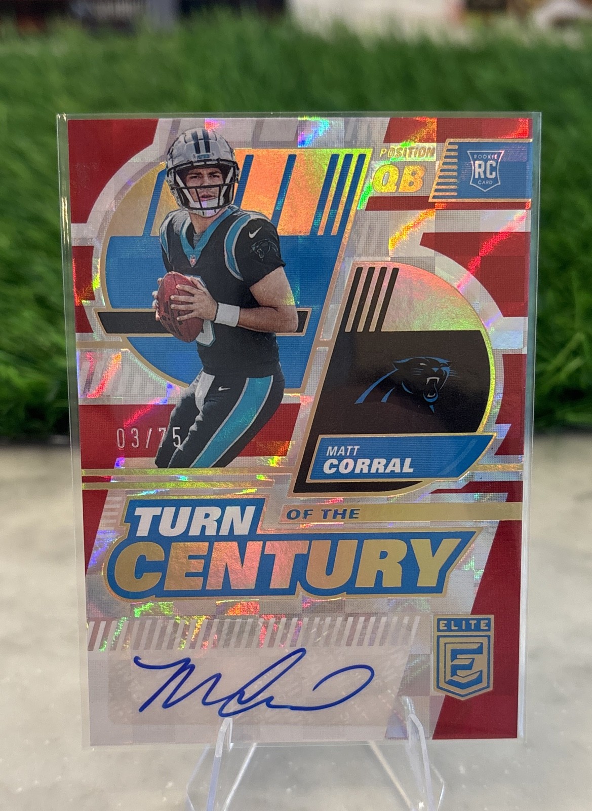 2022 Panini Donruss Elite Turn of the Century Autographs Matt Corral RC Red /75 