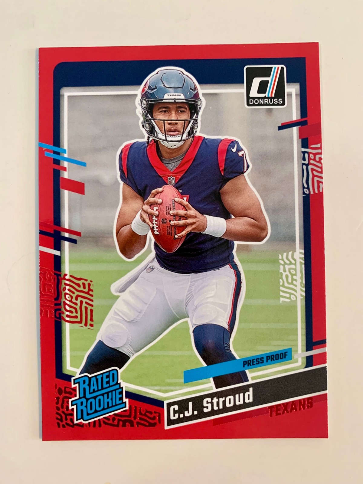 2023 Donruss C.J. Stroud Press Proof Red Parallel Rookie Card RC 339 Texans