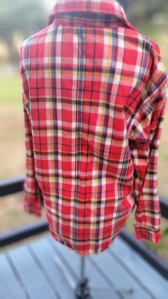 Camisa de franela sanforizada de algodón a prueba de heladas vintage talla grande EE. UU. AÑOS 60 Foto 3 de 4