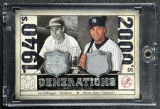JOE DIMAGGIO DEREK JETER 2008 SP LEGENDARY CUTS GENERATIONS DUAL GU JERSEY RELIC