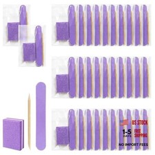 Disposable Manicure kit Individually Package, Mini Nail 80/100 Grit Purple 40