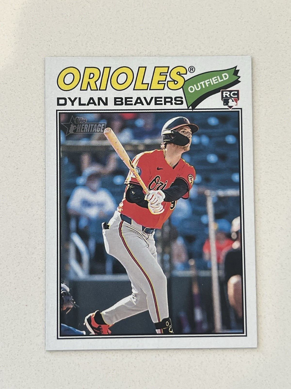 2026 Topps Heritage #48 Dylan Beavers RC Baltimore Orioles
