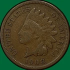 1908-S Indian Head Cent Fine F Coin #39731