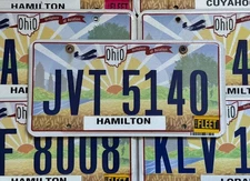 One or More - Colorful OHIO Graphic Flat License Plate - BIRTHPLACE OF AVIATION