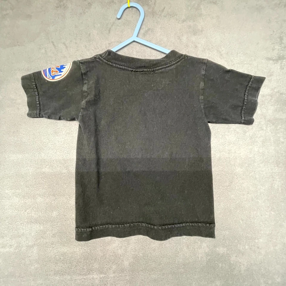 Nike MLB New York Mets Baseball Team Shirt Toddler 2T Black Graphic Logo Cotton - Image 3 of 4