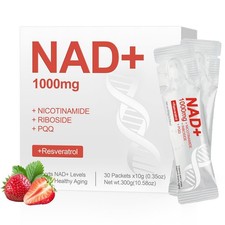 GlossLuxe NAD Liquid 1000mg – NAD+ Supplement with Nicotinamide Riboside, Resver