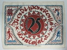 Notgeld Seide Stadt Bielefeld 25 Mark 1921 Seidengeld