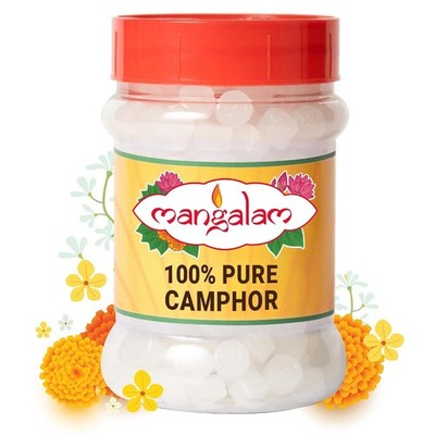 Premium Quality Camphor Blocks 100% Pure & Natural Tabs 100gm Jar 