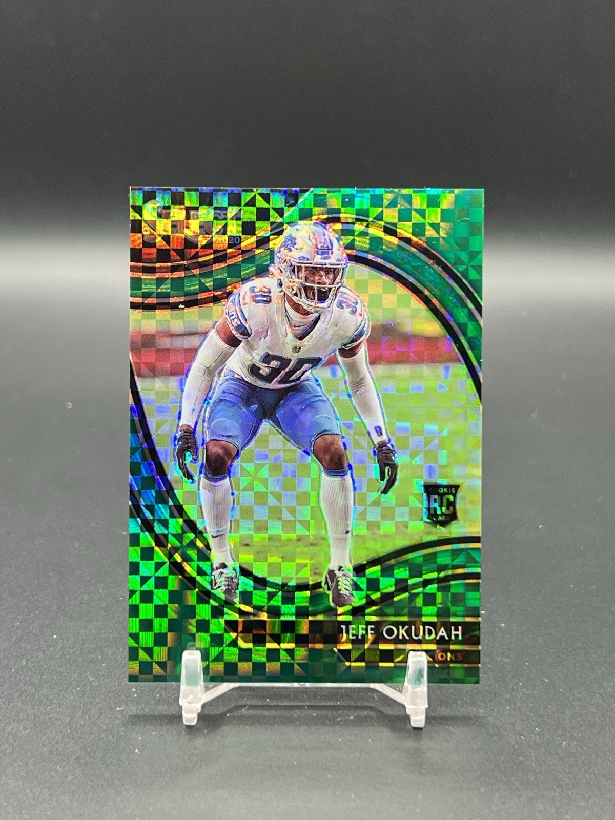 Jeff Okudah Panini Select #386 Green
