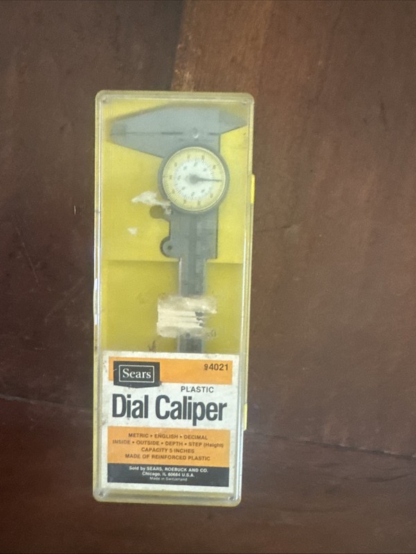 Vintage Sears Plastic Dial Caliper 5" Capacity - 94021