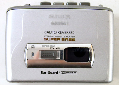 Tragbarer Cassette Player Recorder Aiwa GM800MK2 Silber Gebraucht