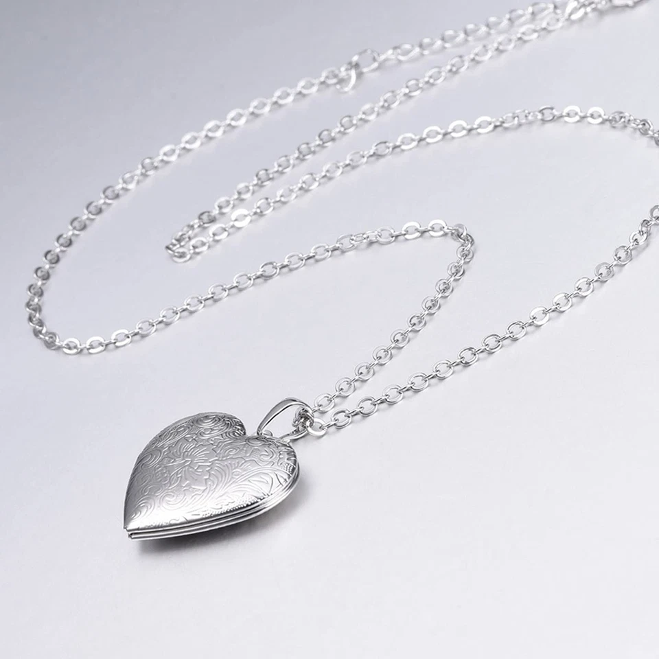 Ожерелье с сердечком из цветочного зерна с изображением/урна и прахом платиновая пластина... - Изображение 3 из 4