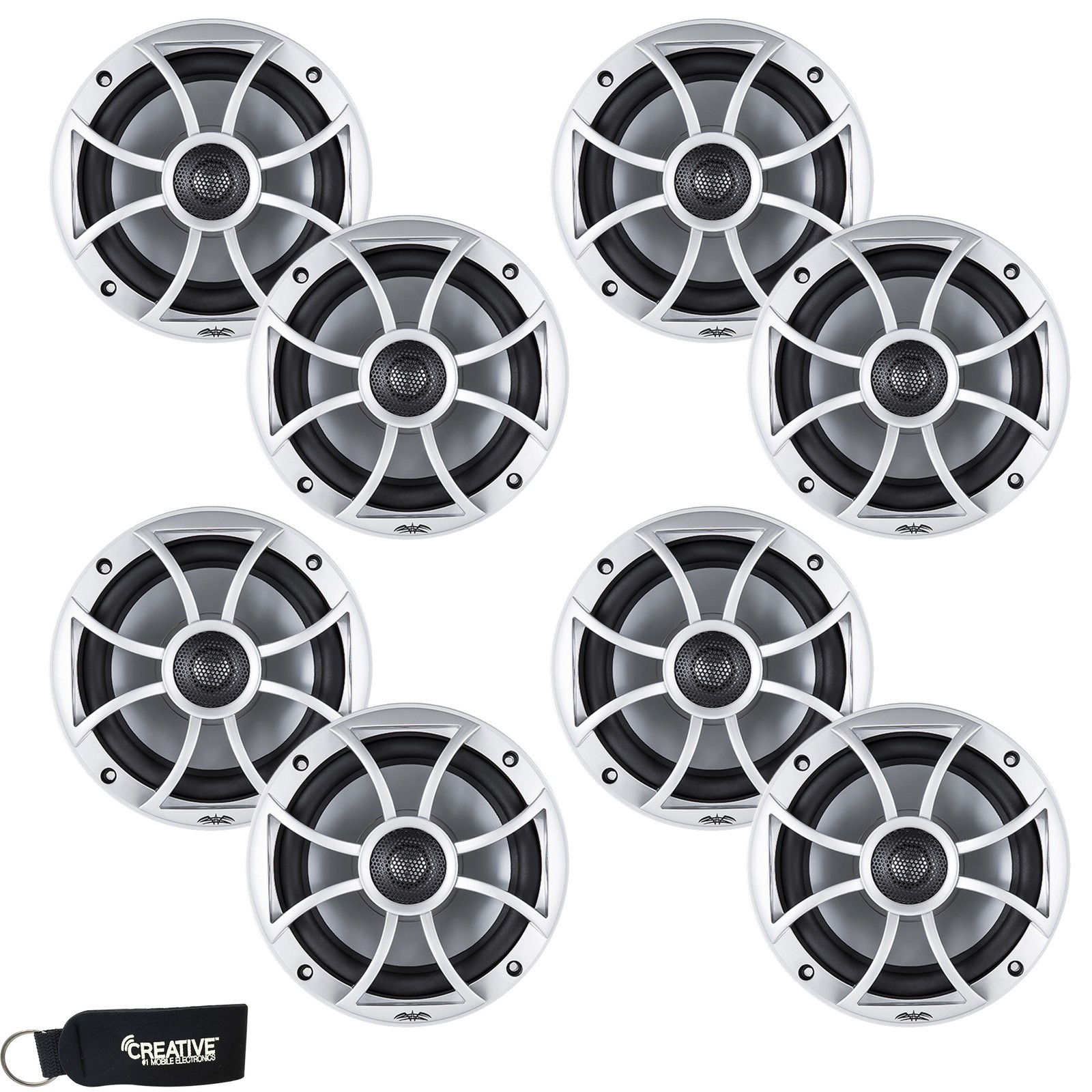 Wet Sounds Four Pairs of XS-65i-S Silver Marine Grade 6.5" S