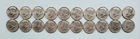 1976 KENNEDY 1776-1976 Bicentennial Half Dollar Roll 10 P Mint & 10 D Mint UNC