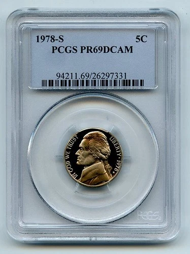 1978-S Jefferson Nickel Proof — photo from the most recent tracked eBay sale