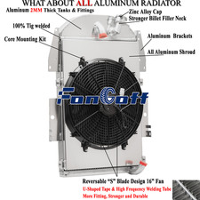 3 Rows Radiator Shroud16 Fan For 1934-36 Chevrolet Pu Series Truck 3.4l V8 Mt