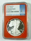 2019 W PROOF American Silver Eagle NGC PF70 Ultra Cameo First Day of Issue