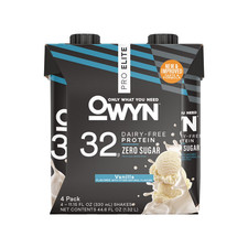 OWYN Pro Elite 32g High Protein Shakes, Vanilla, 11.15 fl oz, 4 Count.