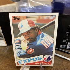 Tim Raines - 1985 Topps Baseball card #630 - Montreal Expos - outfield