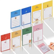 Cute and affordable animal sticky notes, set of 8, perfect for stationery, noteb