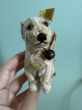 Vintage 1950s Steiff Molly Dog Mini Sitting Mohair Puppy Complete All Tags