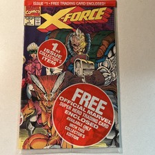 X-Force #1 (Marvel Comics, 1991 series) w/ Deadpool Trading Card