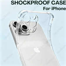 For iPhone Air 17 16 15 14 13 12 11 Pro XR X Clear Shockproof TPU Phone Case Lot