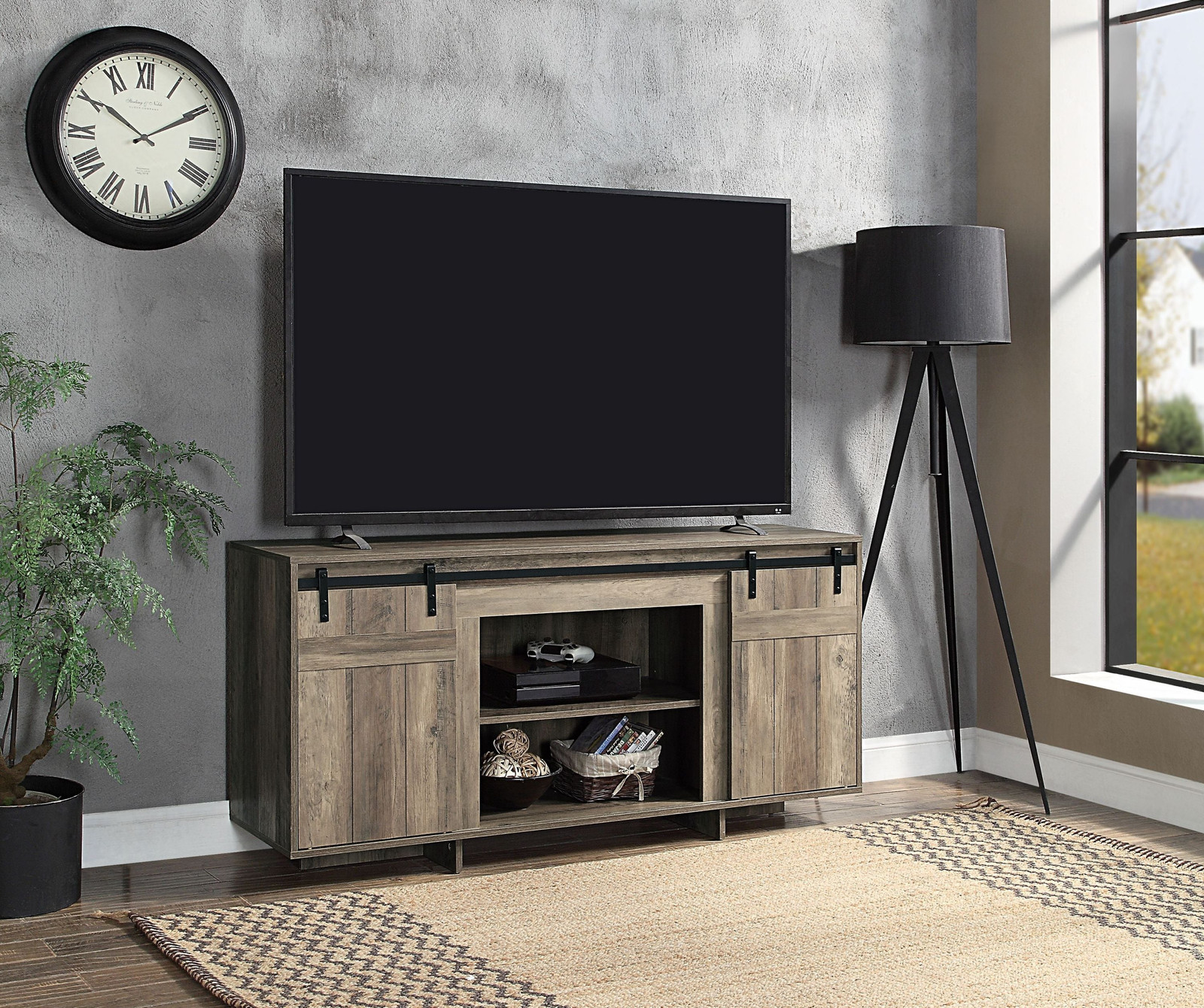 Bellarosa Gray Washed TV Stand