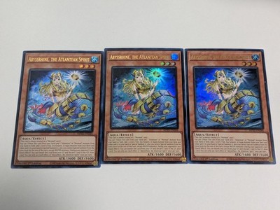 3x Ultra Rare Abyssrhine, The Atlantean Spirit Yugioh! Mega Pack