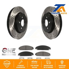 Front Drill Slot Disc Brake Rotor Ceramic Pad Kit For Dodge Chrysler 300 Charger