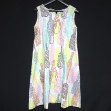 mina perhonen Bottle Sleeveless Dress TS3183 Size 38 White Multicolor Women USED