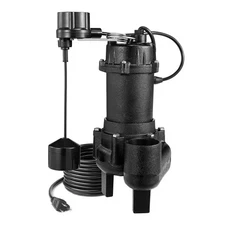 Uimoso Submersible Sewage Pump 3/4 HP Cast Iron Effluent Pump 6000 GPH